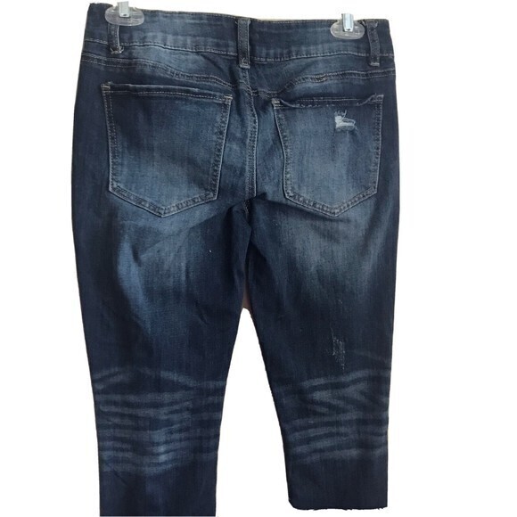 American Heritage Juniors Distressed Dark‎ Blue SO Jeans Size 7 - Picture 2 of 10